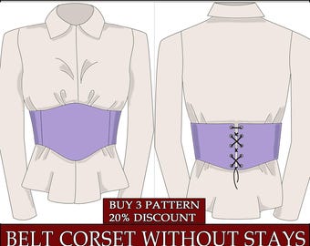 Belt Corset Pattern – Fantasy Medieval Cosplay Costume (Digital Download)