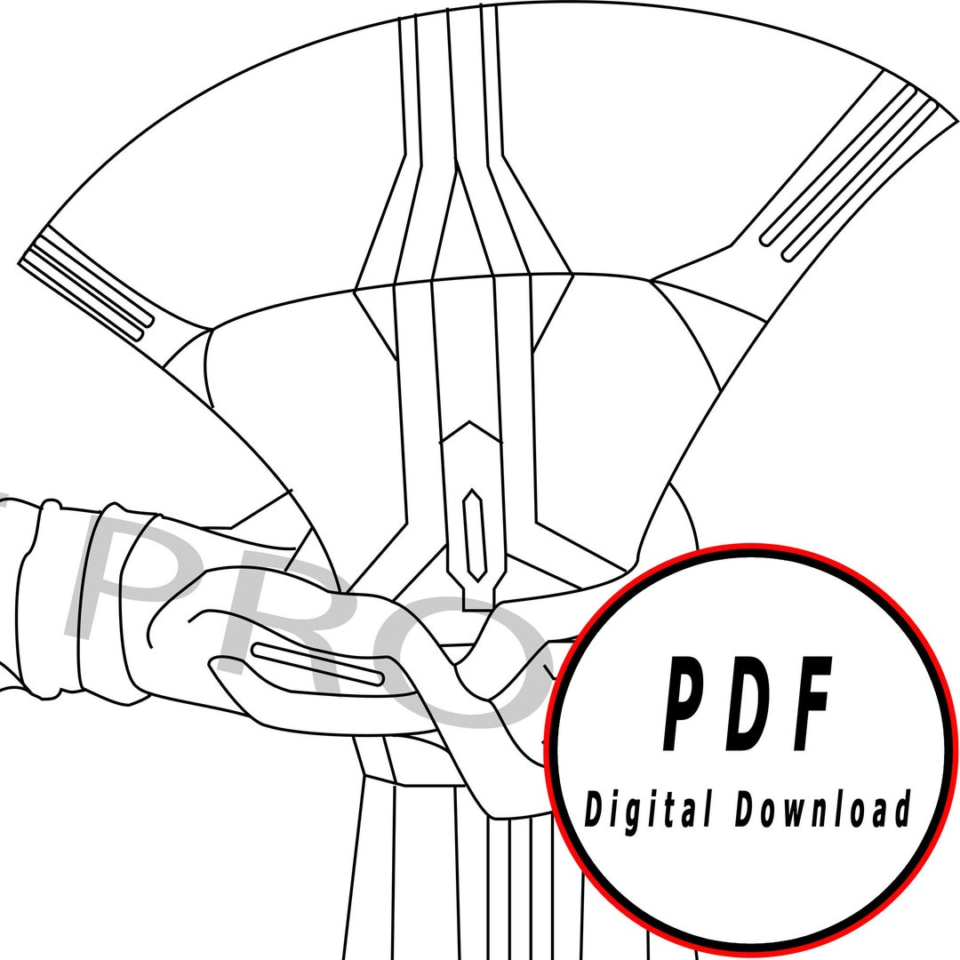 Axe DIY Template Pattern Blueprint DIY Pdf Digital Donwload Vector ...