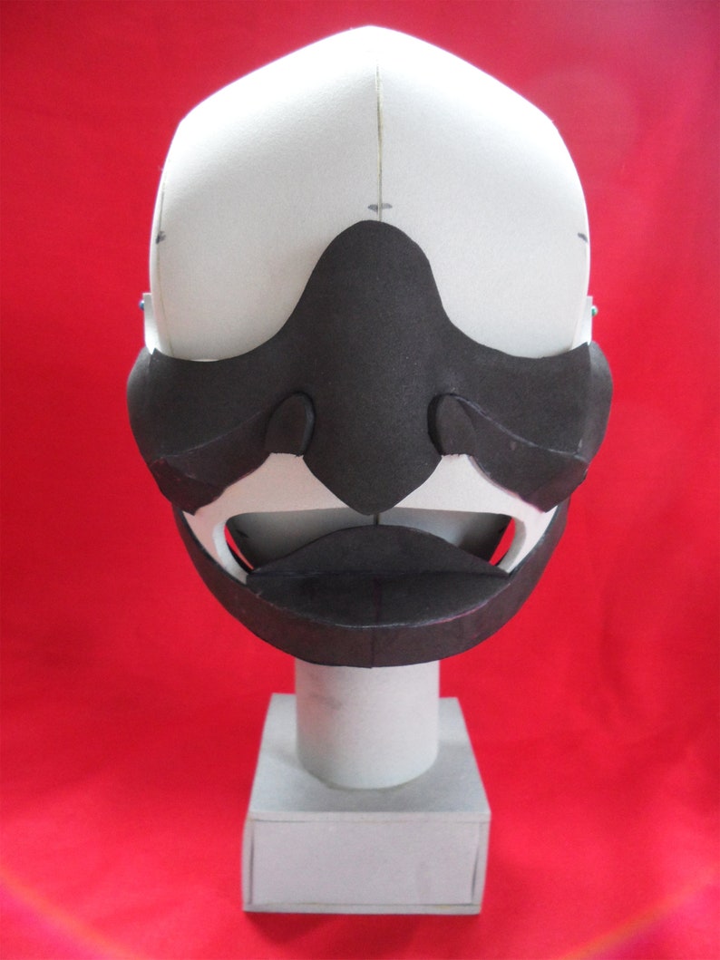 DIY samurai mask mempo eva foam helmet Template pattern | Etsy