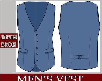 DIY vest - Template pattern blueprint pdf vector printable digital download cosplay costume larp pdf