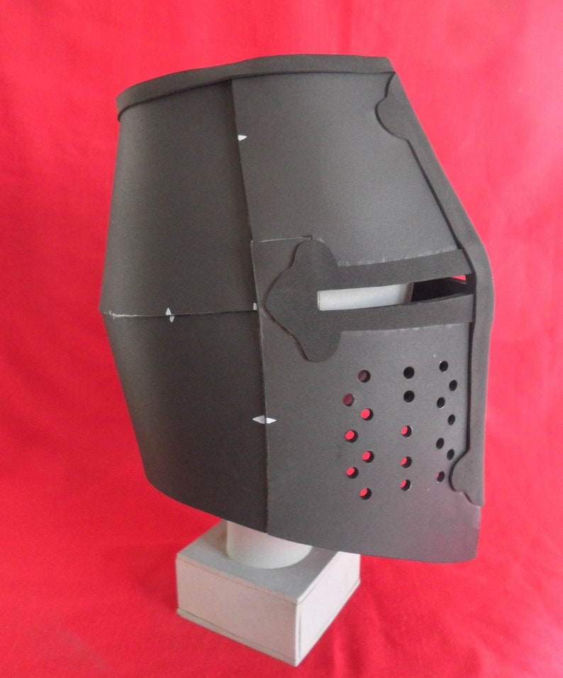 DIY Great Helmet Eva Foam Crusader Medieval Template Pattern Etsy