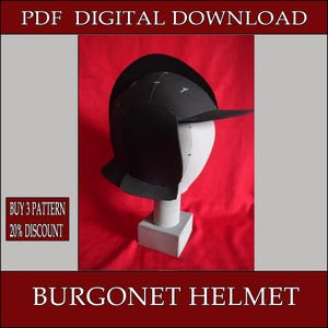 DIY Burgonet Helmet Pattern, Foam Medieval Cosplay (PDF Download)
