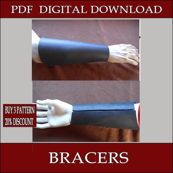 DIY Bracers Pattern, EVA Foam Template (PDF Download)