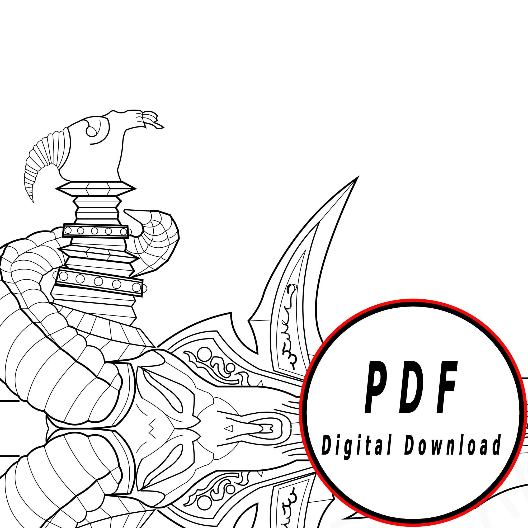 Frostmourne Lichking World Of Warcraft Template Pattern Etsy