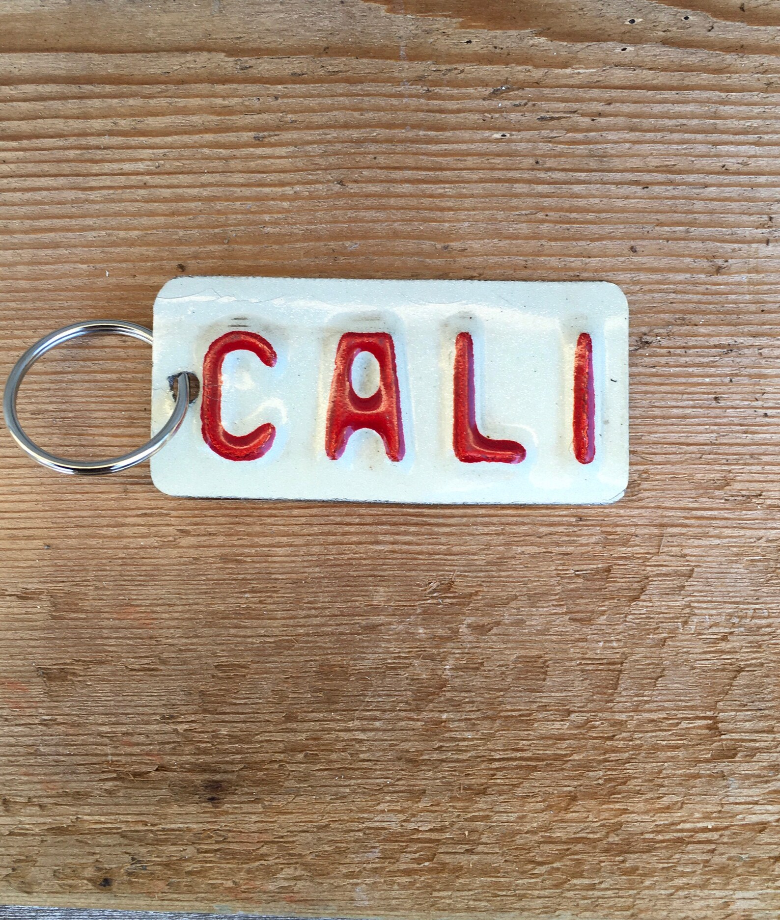 California Keychain made from a license plate Handmade Etsy