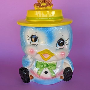 Lefton Blue Bird Cookie Jar - Etsy