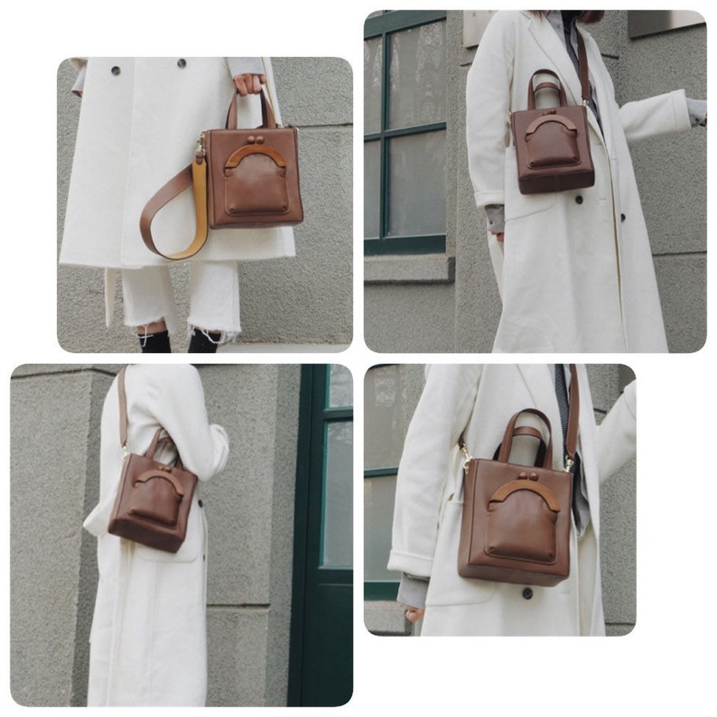 Women Leather Vintage Tote Bag/crossbody/shoulder/top Handle Etsy