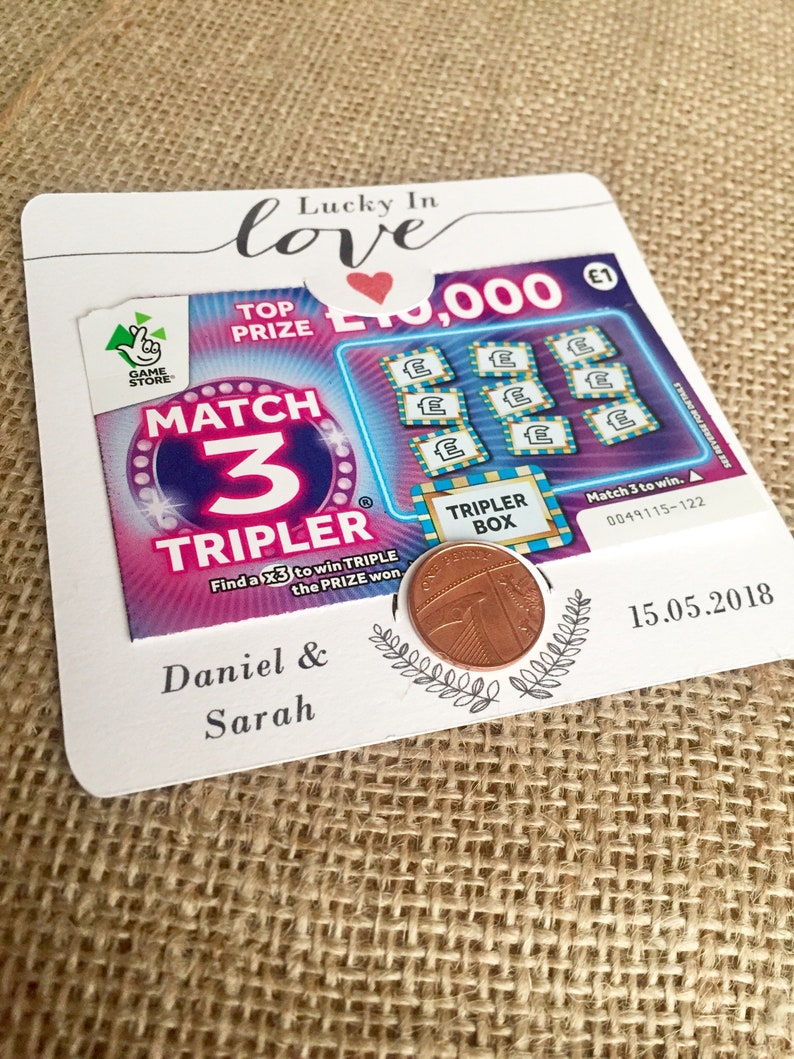 Wedding Scratch Card Holders Wedding Favours Wedding Gifts Etsy UK