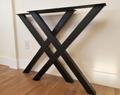 Metal Table Legs - Pair of Table Legs - X Frame Table Legs - Dining Table Legs - Bench Legs - Coffee Table Legs - Steel Legs - Iron Legs