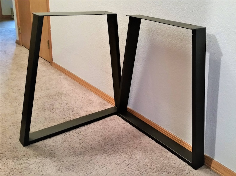 Tapered Metal Table Legs Pair Desk Legs Tapered Table Etsy