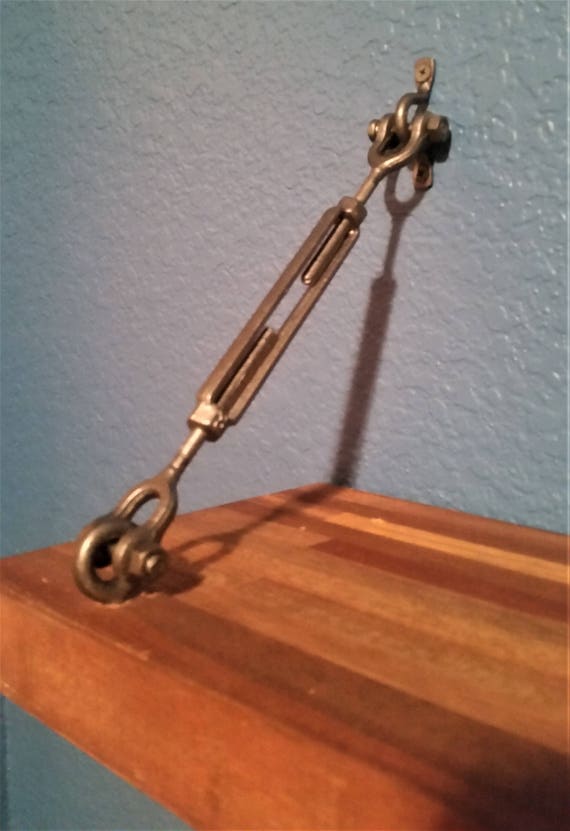 Turnbuckle shelf brackets Industrial shelf brackets metal Etsy