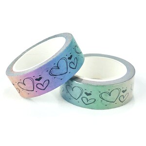 Gradient Hearts Washi Tape image 1