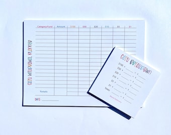 Cash Breakdown & Teller Slip Notepad Set