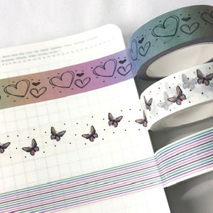 Gradient Hearts Washi Tape image 2