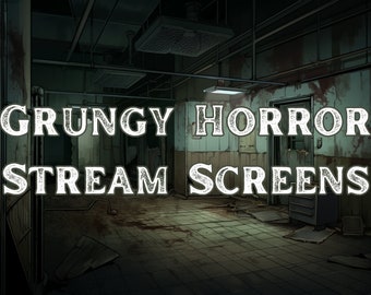ANIMATED Grungy Horror Stream Screens // Creepy Twitch Screens // Beginning Soon, Returning Shortly, Ending Soon, Offline