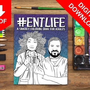Adult Coloring Book, Adult Coloring Pages, Coloring Pages, Coloring Book, Adult Coloring Books, ENT