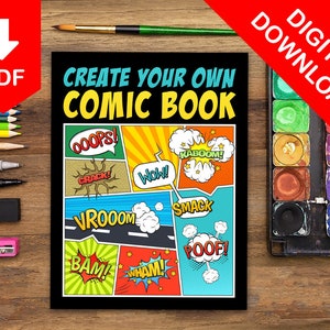 Large Blank Comic Book: Create Your Own Comic Book Kit, Blank Comic Book  Sketchbook, 148 Pages 8.5 x 11 Cartoon / Comic Book With Templates, Story
