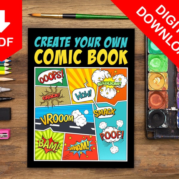 Blank Comic Book Template Blank Comic Strips Printable Comic Book Digital Download Blank Comic Pages Activity Book How To Draw Anime Cartoon