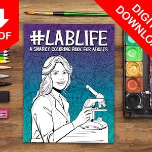 Adult Coloring Book, Adult Coloring Pages, Coloring Pages, Coloring Book, Adult Coloring Books, Lab Tech, Laboratory