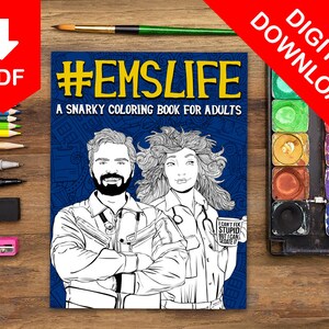 Adult Coloring Book, Adult Coloring Pages, Coloring Pages, Coloring Book, Adult Coloring Books, EMS, Paramedic