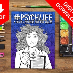 Adult Coloring Book, Adult Coloring Pages, Coloring Pages, Coloring Book, Adult Coloring Books, Psychiatrist, Psychologist, Therapist
