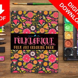 Adult Coloring Book, Adult Coloring Pages, Coloring Pages, Coloring Book, Adult Coloring Books, Folk Art, Cute, Relaxation, Stress Relief
