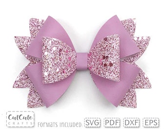 Leather Hair Bow Etsy