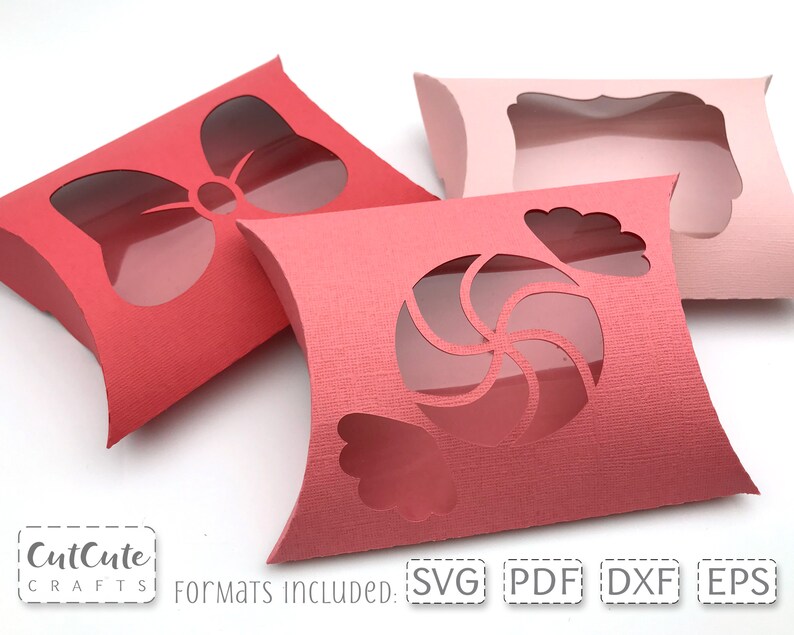 Hair Bow Pillow Box SVG Window Box SVG Template Small Gift Etsy