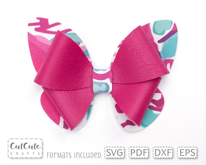 Download Butterfly Bow SVG Hair Bow template bow svg for Cricut bow ...