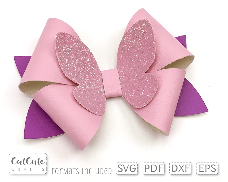 Download Cute Butterfly Bow SVG Hair Bow template Butterfly SVG | Etsy