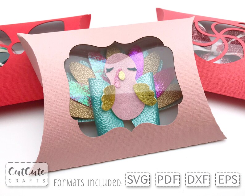 Hair Bow Pillow Box SVG Window Box SVG Template Small Gift Etsy