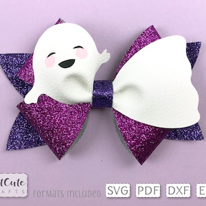 Ghost Bow SVG: Halloween Felt Bow Template (PDF Pattern)