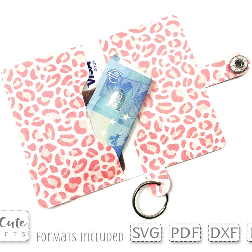 The Wild Card Wallet SVG Template Faux Leather Keyring Small - Etsy