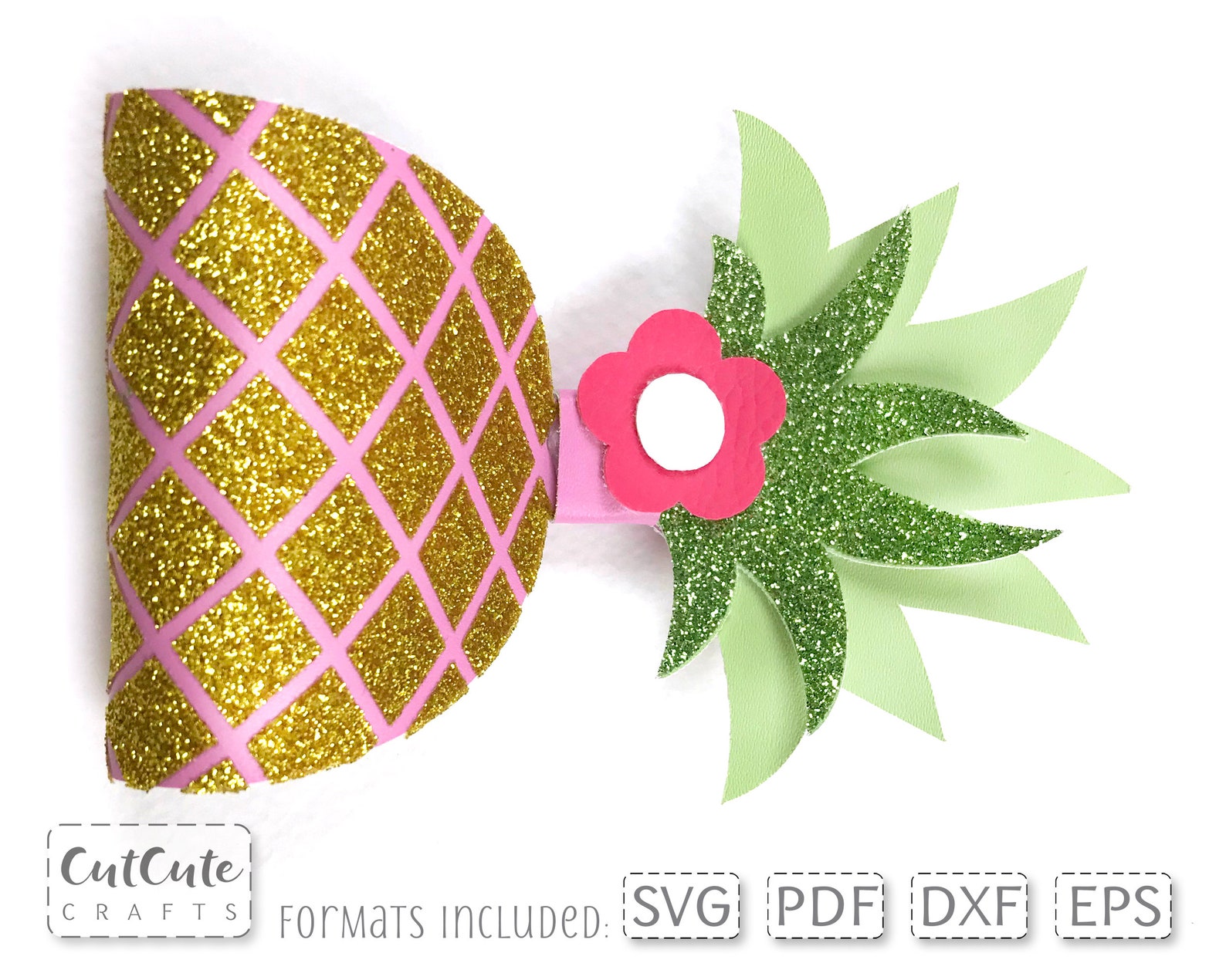 Princess Pineapple Emoji Hair Bow main image 1