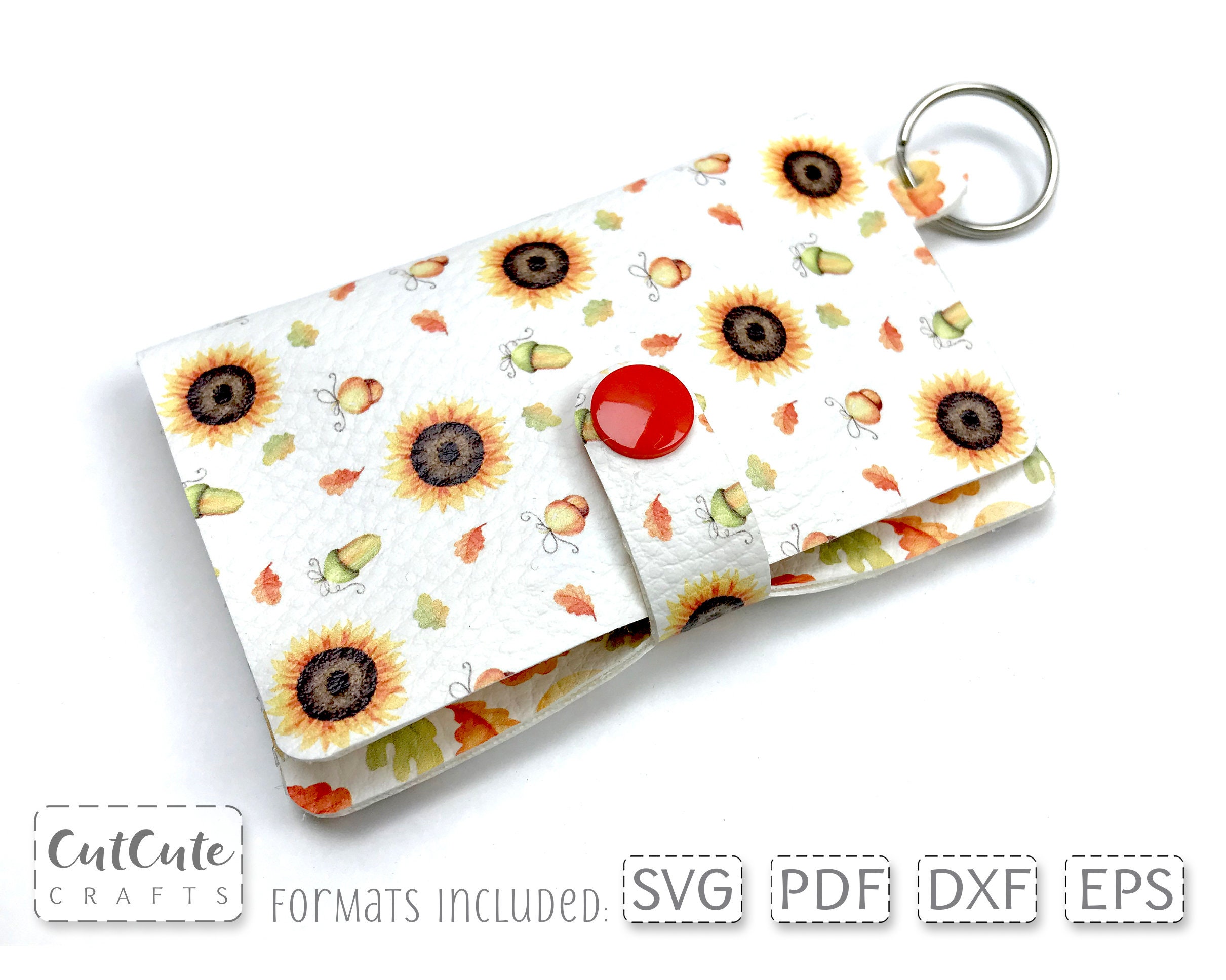 Combo Wallet SVG Template Faux Leather Keyring Mini Wallet Cut Etsy Australia