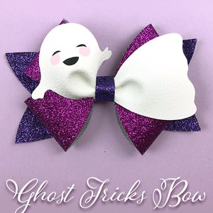 Ghost Bow SVG, Halloween Bow Template, Ghost SVG, PDF Felt Bow Pattern