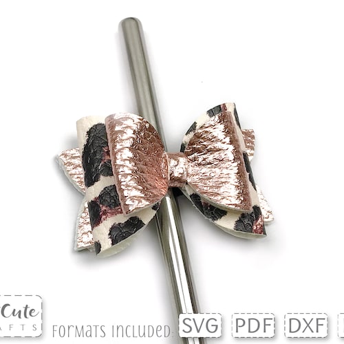 Bow Straw Topper SVG Faux Leather Bow Topper Tumbler Bow Etsy Ireland
