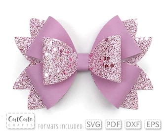 Rich Double Bow SVG Faux Leather Bow Template Bow Svg for - Etsy Rich Double Bow Svg Faux Leather Bow Template Bow Svg For - Etsy