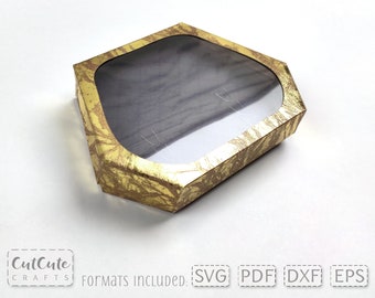 Earring Display Box Template: One-Piece Jewelry Gift Box SVG (Digital Download)
