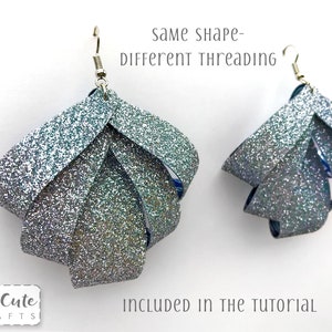 Dangle Leather Earring SVG, faux leather svg earrings template
