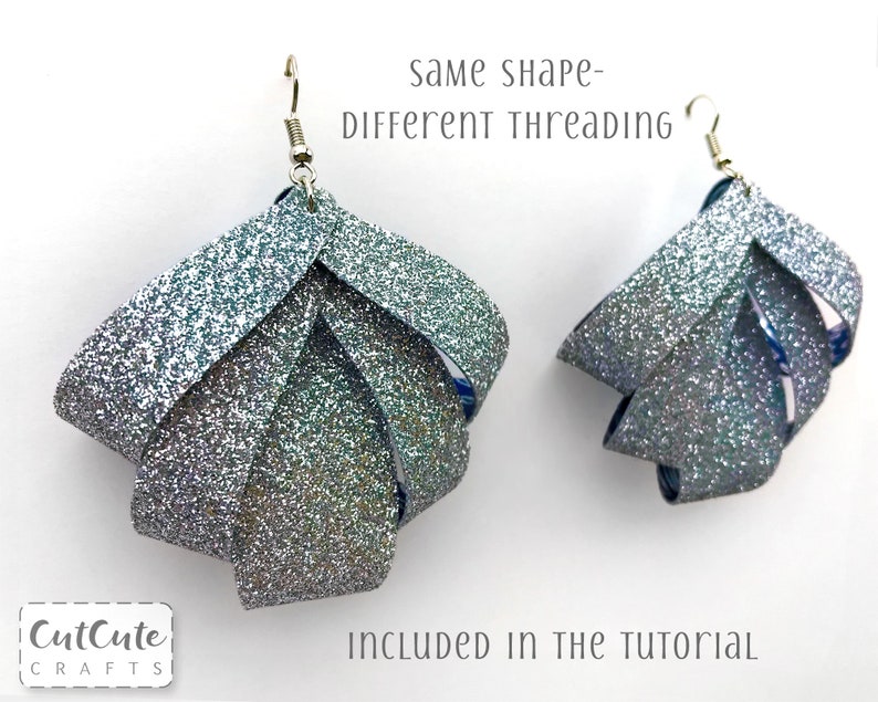 Dangle Leather Earring SVG, faux leather svg earrings template