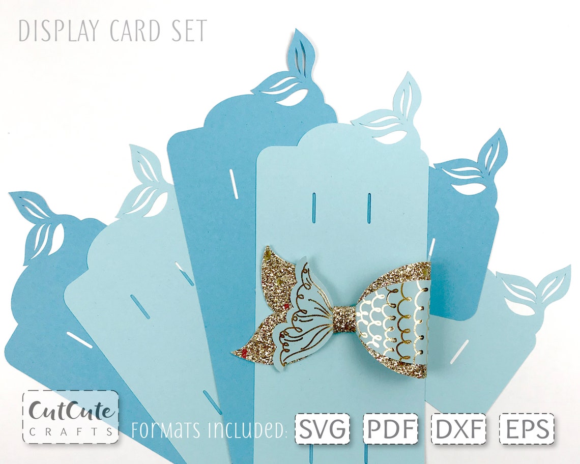 Hair Bow Display Card SVG Bundle Hair Clip Display Card Cut Etsy