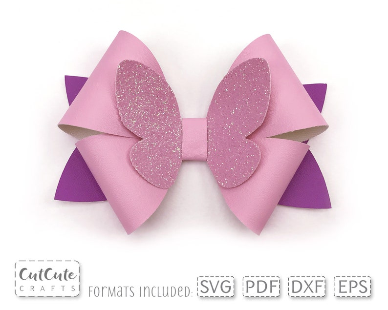Download Cute Butterfly Bow SVG Hair Bow template Butterfly SVG | Etsy
