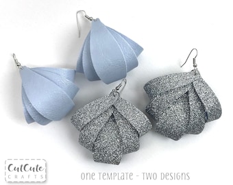 Plantilla SVG de aretes colgantes de cuero: Archivo de corte de aretes de campana