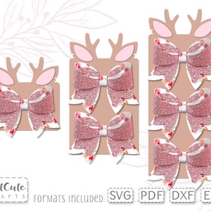 Deer Hair Bow Display Card SVG Template: 3in & 4in Bows (Digital Files)