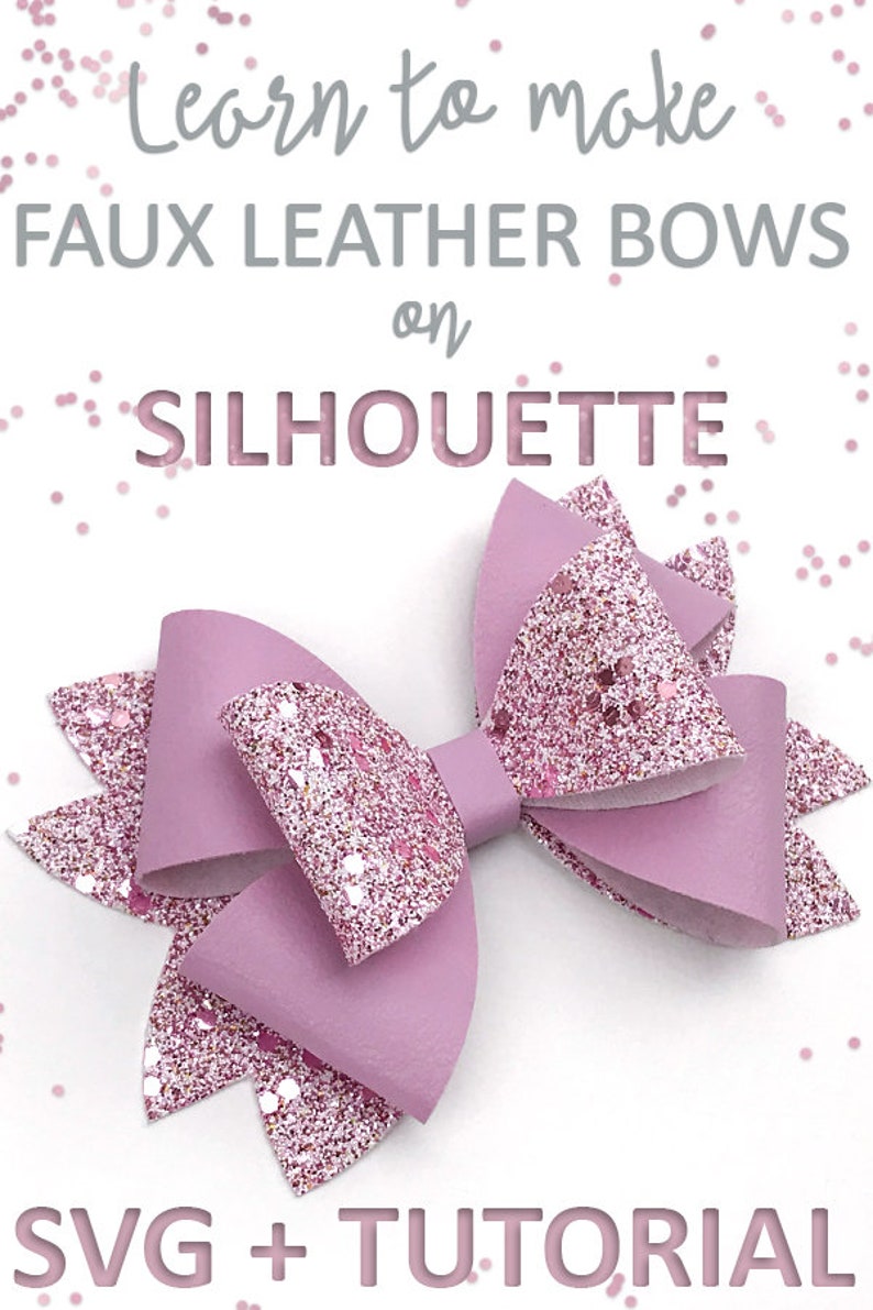 Rich Double Bow SVG, Faux Leather Bow template, bow svg for Cricut, bow svg for Silhouette, PDF Felt Bow Pattern, SVG cut file image 10