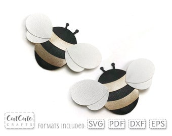 Plantilla SVG de cubierta de clip de abeja: Patrón de fieltro de abeja (PDF)