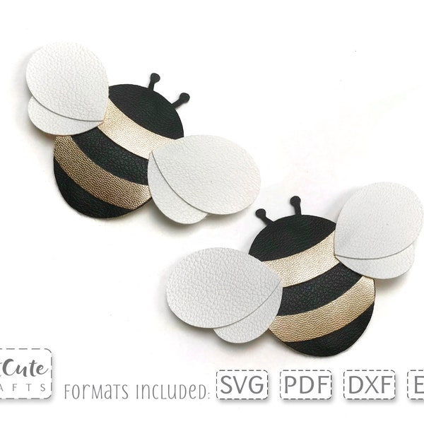 Bee Snap Clip SVG, Snap Clip Template, Snapclip Honeybee Cover SVG  for Cricut and Silhouette, Clippie Cover , Feltie pattern PDF