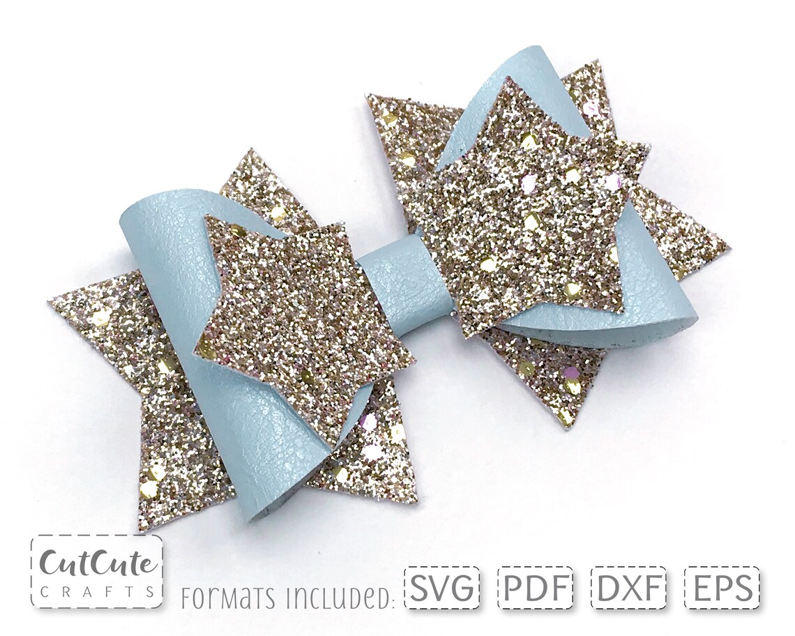 Sample Starbow Stars Bow SVG Hair Bow Svg Template Cricut Cut File - Etsy