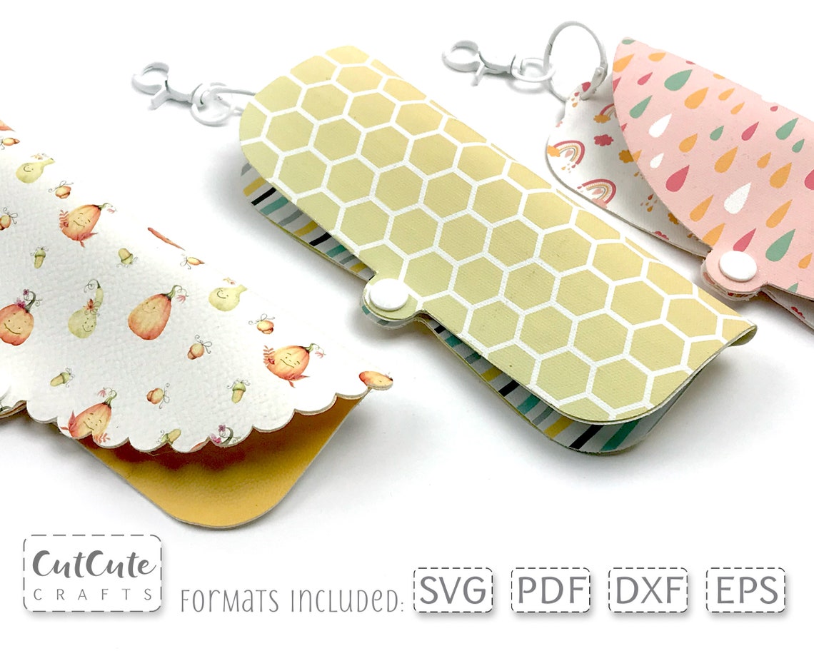 Eyeglasses Holder Templates SVG Sunglasses Keyring Pouch for Etsy
